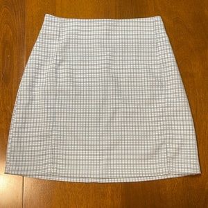 Cute blue and white plaid mini skirt from Brandy Melville!